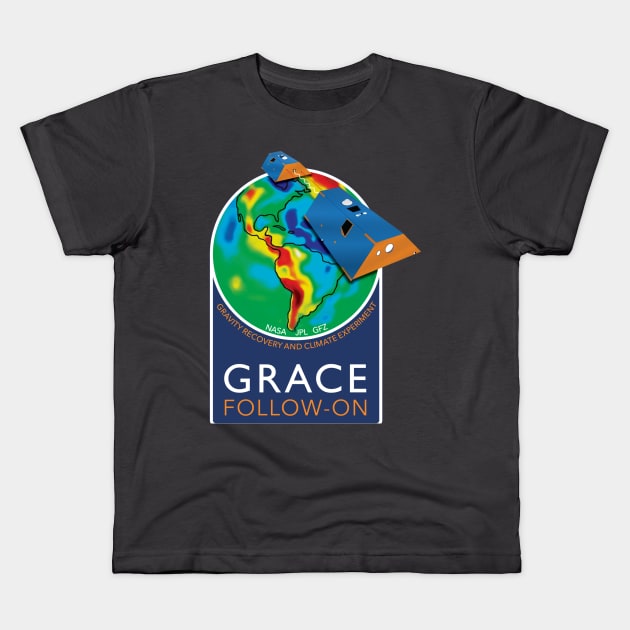 GRACE Follow On Mission Logo Kids T-Shirt by Spacestuffplus